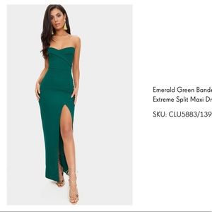 Bandeau Split Maxi Dress